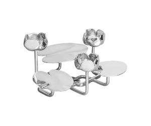 Hilke Collection Bougeoir Ninfea grande Laiton nickelé