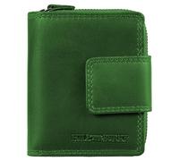 Hill Burry Portefeuille - Unisexe | Cuir véritable | Finition robuste et excellente maniabilité | Portefeuille professionnel | Nombreux compartiments, vert