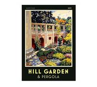 Hill Garden & Pergola, Hampstead England Poster de voyage Explorez la Grande-Bretagne Illustration moderne Destination imprimée, décoration moderne britannique pour salon, A2 (impression uniquement