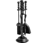 Hill Interiors Black Duchess Ensemble de garnitures de cheminée en acier, noir HI865 (taille unique) (Noir)