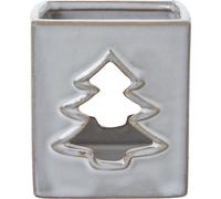 Hill Interiors - Bougeoir, céramique, découpe d'arbre HI4960 (taille unique) (Blanc)