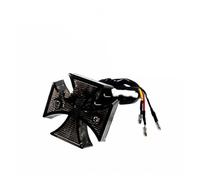 HILLAR Feu arrière moto Feu Arrière Universel Pour Moto, Feu Stop À LED, Croix De Malte Feux Arriere Moto(Chrome Smoke)