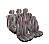 HILLAR Housses De Siège Baquet Universelles À Dossier Haut, Ensemble Complet avec Coussin De Ceinture De Sécurité Et Protection De Volant Housses De Siège(AD034 8pieces)