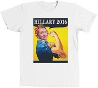 Hillary Clinton Rosie The Riveter We Can Do It Shirt Democrat Feminist Tee New White Manches Courtes(Large)