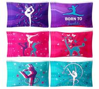 Hillban Gymnastique Cadeaux pour filles Sacs de maquillage Tie Dye avec fermeture éclair Sac cosmétique vert pour femmes Sacs de toilette licorne Accessoires de gymnastique pour filles femmes, Vert