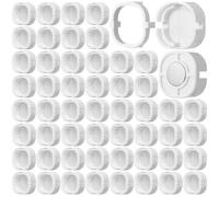 Hillban Lot de 60 clips magnétiques pour lumières d'extérieur Govee H706 avec clips magnétiques en fer compatibles avec l'extension de lumières extérieures permanentes Govee Pro (blanc)