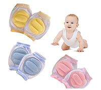 Hillento respirant élastique unisex enfant enfant bébé genouillères genou coudes protecteurs crawling protection protecteur, nourrissons, garçons, filles, enfants, 3 paires, couleur aléatoire
