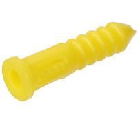 Hillman Group 370326 Lot de 100 ancrages en plastique nervurés sans vis Jaune 10,2 à 15,2 x 20,3 cm