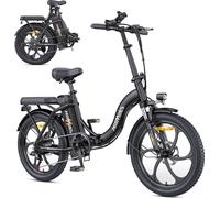 HillMiles E Bike, E-Bike pliable avec batterie 36V 13Ah jusqu'à 80-100km, 20 *3.0 pouces, 7-vitesse SHIMANO, moteur 250W & 25km/h MilePort 1