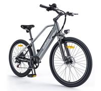 HillMiles E Bike, Trekking e-bike avec capteur de couple et freins hydrauliques, 36V 13AH batterie amovible jusqu'à 100KM, 25 km/h, Mile Trail