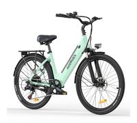 Hillmiles Milecity 1 - Vélo Électrique 26" - Moteur 250w - Batterie Amovible 36v 13ah - Autonomie 100km - Shimano 7 Vitesses, Vert