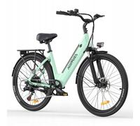 Hillmiles Milecity 1 - Vélo Électrique 26" - Moteur 250w - Batterie Amovible 36v 13ah - Autonomie 100km - Shimano 7 Vitesses - Vert