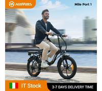HillMiles MilePort Vélo Électrique Pliable, 20" × 3,0" Fat Tire E-bike, Moteur 250W, Batterie 36V 13Ah, Autonomie 120 km, 25 km/h, 7 Vitesses, Freins à Disque, Vélo Électrique Ville & Tout-Terrain, Mi