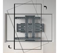 HILLPORT Supporto TV Parete 55-95 Pollici, Staffa TV Inclinabile e Rotazione Verticale 90°, Braccio Articolato Orientabile, Portata 60kg, VESA 600x500, Ideale per Salon