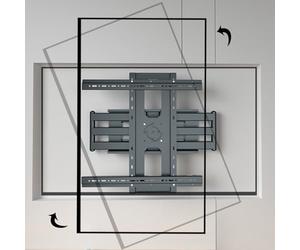 HILLPORT Supporto TV Parete 55-95 Pollici, Staffa TV Inclinabile e Rotazione Verticale 90°, Braccio Articolato Orientabile, Portata 60kg, VESA 600x500, Ideale per Salon