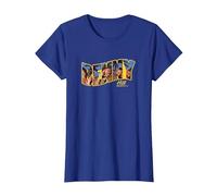 Hill's Angels Tropical Beach Texte T-Shirt, Femme, Bleu Royal, XXL