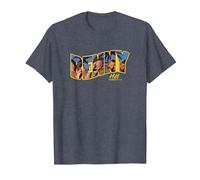 Hill's Angels Tropical Beach Texte T-Shirt, Homme, Bleu Chiné, 3XL
