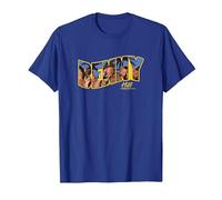 Hill's Angels Tropical Beach Texte T-Shirt, Homme, Bleu Royal, M