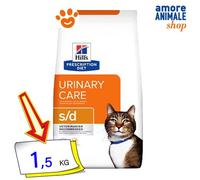 Hills Cat Prescription Diet S/D Urinaire Soin Croquettes Chats 1,5 Kg