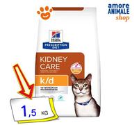 Hills Chat Prescription Diet K/D Soins Rénaux Thon Nourriture Sèche Chats 1,5 Kg