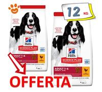Hills Dog Science Plan Adulte Moyen Poulet Nourriture Sèche Pour Chiens 12/14 Kg