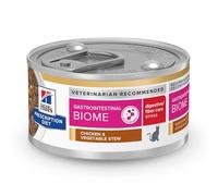 Hill's Prescription Diet Biome gastro-intestinal Digestif/Fiber Care Ragoût de poulet et de légumes Nourriture humide pour chat, régime vétérinaire, boîtes de 82,2 g, paquet de 24