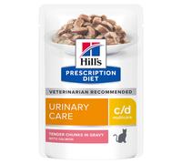 Hill's Prescription Diet C/D Urinary Multicare Sachets Pour Chat - 12 x 85g au Saumon