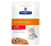 Hill's Prescription Diet C/D Urinary Stress Chat au Poulet Sachet(S) 12x85 g