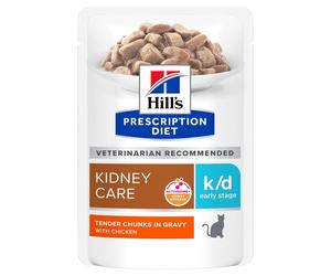 HILL'S Prescription Diet Feline k/d Kidney Care Early Stage au poulet 12x85 g