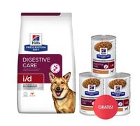 HILL'S Prescription Diet i/d Activ Biome Digestive Care Chicken Dog 12 kg pour chiens au système digestif sensible + 3 boîtes