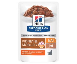 HILL'S PRESCRIPTION DIET k/d + Mobility avec du poulet 12 x 85 g