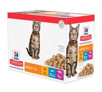 Hill's Pet Nutrition Science Plan Optimal Care Féline Adulte Tendres Bouchées En Sauce 12x85g