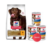 HILL'S Science Plan Canine Adult Healthy Mobility Large breed Chicken 14 kg karma dla psów ras dużych wsparcie stawów + 3 puszki mokrej karmy HILL"S GRATIS