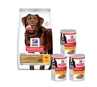 HILL'S Science Plan Canine Adult Healthy Mobility Large breed Chicken 14 kg nourriture pour chiens de grande race soutien articulaire + 3 boîtes GRATUITES