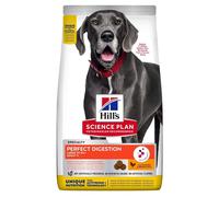 HILL'S Science Plan Canine Adult Large Perfect Digestion Poulet et riz brun 14 kg : aliments pour une digestion saine destinés aux chiens de grande taille + 3 boîtes OFFERTES