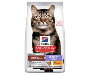 HILL'S Science Plan Hairball & Perfect Coat 7kg nourriture au poulet pour chats adultes
