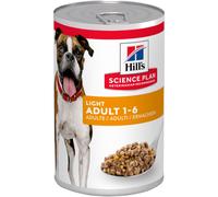 Hill's Science Plan Light Adult Nourriture Pour Chiens Au Poulet Boîte 12x370g