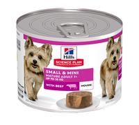Hill's Science Plan Small & Mini Mousse Pour Chien Mature Au Boeuf 12x200g