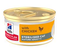 Hill's Science Plan Sterilised Mature Adult Mousse Chat Mature Stérilisé Poulet 12x85g