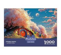 Hillside Houses 1000 Pcs Carton Extra-épais Coffret De Puzzles Hillside Style Cottage Stimulant Et Éducatif Jeu Familial Puzzles pour Adultes Et Enfants 70x50cm/1000pcs