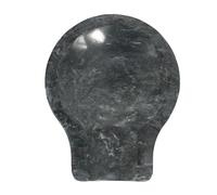 HillSpring Repose-cuillère résistant à la chaleur pour cuisinière - Dessous de verre en marbre avec pieds en silicone antidérapants - Accessoire de cuisine moderne - Motif ferme - Noir