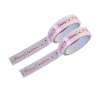 Hilltop Supplies Lot de 2 rouleaux de ruban adhésif Merry Christmas - 60 m x 24 mm