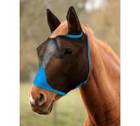 Hilltown Masque anti-mouches réglable pour cheval avec oreilles - Bloque les UV, grand espace pour les yeux, respirant, conçu pour durer, ajustement confortable - Masque anti-mouches pour cheval pour