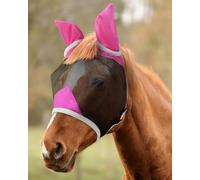 Hilltown Masque anti-mouches réglable pour cheval avec oreilles - Bloque les UV, grand espace pour les yeux, respirant, conçu pour durer, ajustement confortable - Masque anti-mouches pour cheval pour