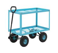 hillvert Chariot de jardin - 150 kg - 2 étagères grillagées HT-TWIN-150