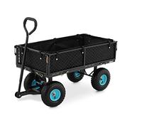 Hillvert Chariot De Plage Pliable Charriot Pliant Remorque De Jardin Transport 300kg HT-Twin 300 (Capacité De 300 kg, Pliable, Roues en Caoutchouc, Revêtement Imperméable, Poignée Rembourrée)