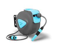 Hillvert Enrouleur De Tuyau Arrosage Automatique Dévidoir HT-LOUIS 10 (10 m + 1 m, Pivotant sur 180°, Raccord 3/4", PP/PVC)