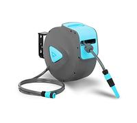 Hillvert Enrouleur De Tuyau Arrosage Automatique Dévidoir HT-LOUIS 20 (20 m + 2 m, Pivotant sur 180°, Raccord 3/4", PP/PVC)