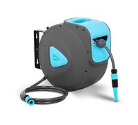 Hillvert Enrouleur De Tuyau Arrosage Automatique Dévidoir HT-LOUIS 30 (30 m + 2 m, Pivotant sur 180°, Raccord 3/4", PP/PVC)