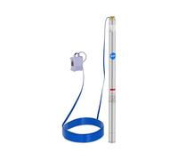 MSW Pompe submersible 70 mm / 2,75'' - 3800 l/h - 750 W - 50 m de câble / 84 m de hauteur d'élévation - Inox, Pompe de puits Pompe de fontaine Pompe de tuyau